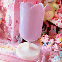 1pc Lovely Flower Plastic Goblet Pen Holder