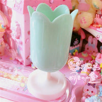 1pc Lovely Flower Plastic Goblet Pen Holder