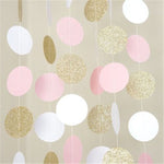 20 pieces Glitter Circle Polka Pink White Gold Dots