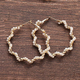 Pearl Hoop Earrings