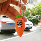 Girl Heart Simulation 3D Avocado Keychain Bag Coin Purse PVC Soft Toy Pendant