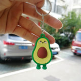 Girl Heart Simulation 3D Avocado Keychain Bag Coin Purse PVC Soft Toy Pendant