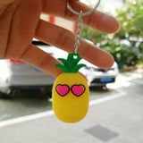 Girl Heart Simulation 3D Avocado Keychain Bag Coin Purse PVC Soft Toy Pendant