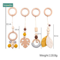 1set Animals Wooden Pendant Baby Play Gym (BPA Free!)