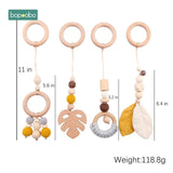 1set Animals Wooden Pendant Baby Play Gym (BPA Free!)