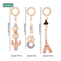 1set Animals Wooden Pendant Baby Play Gym (BPA Free!)