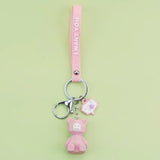 Cartoon Geometric Dinosaur Panda Keychain