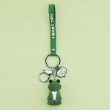 Cartoon Geometric Dinosaur Panda Keychain