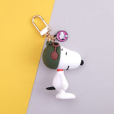 Fashion Cartoon Cute Charlie Browm Keychains Snoopy Bag Key Chain Pendant For Girl Bag Keyring Gifts Kids Gift Key Chains