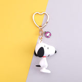 Fashion Cartoon Cute Charlie Browm Keychains Snoopy Bag Key Chain Pendant For Girl Bag Keyring Gifts Kids Gift Key Chains