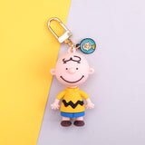Fashion Cartoon Cute Charlie Browm Keychains Snoopy Bag Key Chain Pendant For Girl Bag Keyring Gifts Kids Gift Key Chains