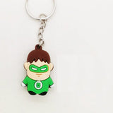 3D Cartoon Figure PVC Marvel Avengers Keychain Cute Superhero Batman Spider Man Key Chain Key Ring Kids Key Holder Trinket Gift