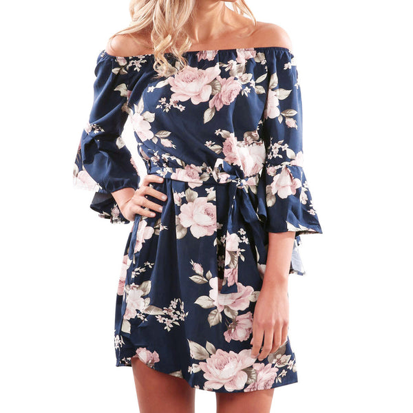 Designer Floral Mini Dress