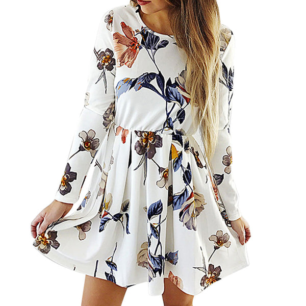 Women's Floral Long Sleeve Dress