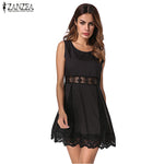 Women's Solid Sexy Lace Dress