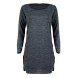 Winter Dress Fashion Solid O-Neck Sweater Sexy Party Dresses Warm Casual House Long Sleeve Pullove  Vestido De Invierno #480