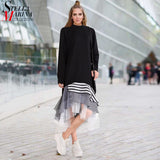 Designer Long Sleeve Layered Dress.