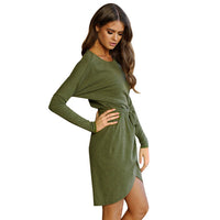 Belted Pencil Casual Dress