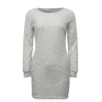 Sweater Dress Winter Clothes Women Warm Dresses Casual Solid Fuzzy Fluffy Winter Dress Solid Vestidos #442