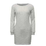 Sweater Dress Winter Clothes Women Warm Dresses Casual Solid Fuzzy Fluffy Winter Dress Solid Vestidos #442