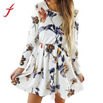 Floral Pleated Fashion Dress