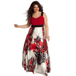 Plus Size Women Floral Printed Long Evening Party Prom Gown Formal maxi Dress vestidos longos de verao boho dresses plus size