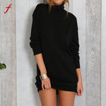 Women's Fashion Turtleneck Mini Dress