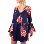 Floral Printed Mini Dresses