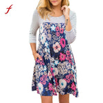 Floral Shirt Long Sleeve Mini Dress