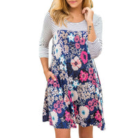 Floral Shirt Long Sleeve Mini Dress