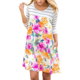 Floral Shirt Long Sleeve Mini Dress