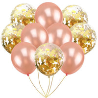 10pcs Inflatable Pink Rose Gold Balloon