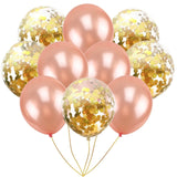 10pcs Inflatable Pink Rose Gold Balloon