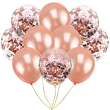 10pcs Inflatable Pink Rose Gold Balloon