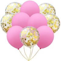 10pcs Inflatable Pink Rose Gold Balloon